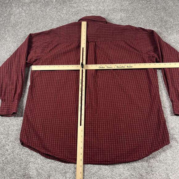 Woolrich Flannel Shirt Mens Extra Large Button Down Cotton Plaid Classic Red - Picture 8 of 12